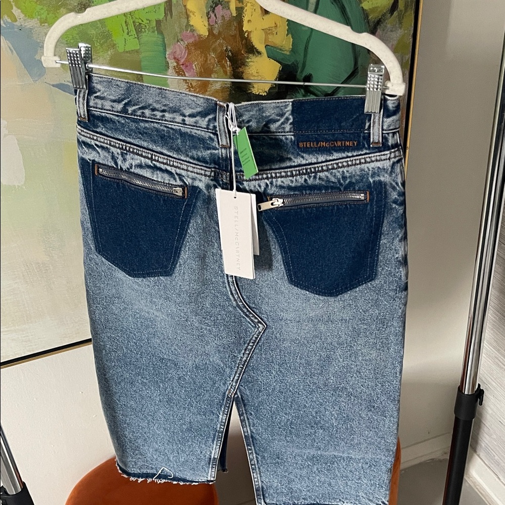 Stella McCartney asymmetrical denim skirt - Picture 7 of 12